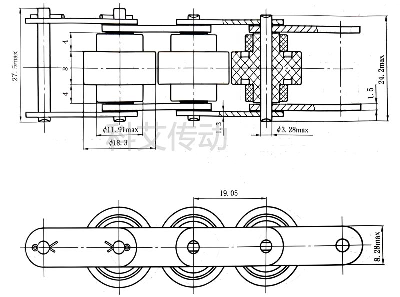 BS25-C206B 2.5倍速链条